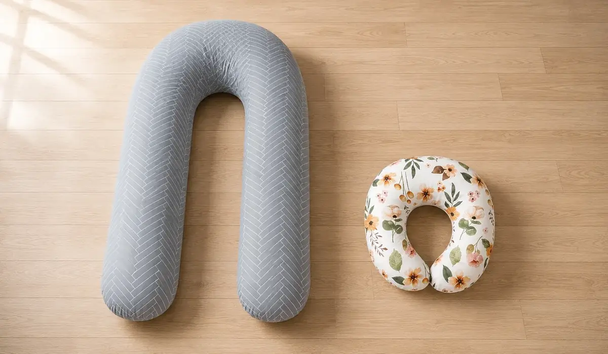 Pregnancy Pillow + Nursing Pillow — Both, from the last trimester through the first feeds